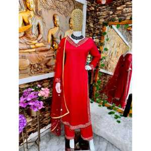 Conjunto Elegante de Top y Pantalón con Dupatta para Mujer, Ideal para Fiestas - Product Image 5