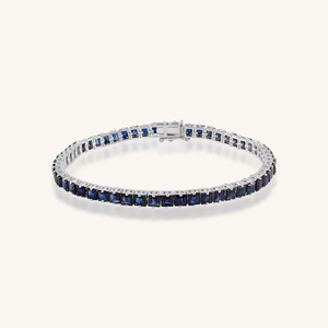 Pulsera de Zafiro Azul en Plata de Ley 92.5 KLSB-20626 - Product Image 1