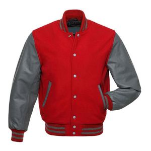Veste de baseball universitaire d'hiver grande taille en laine 100% avec manches en fourrure de mouton, tailles S-XL, toutes les couleurs disponibles - Product Image 4