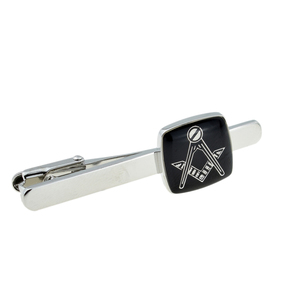 Pince à cravate maçonnique, symbole carré et compas, accessoire élégant pour homme, cadeau de la franc-maçonnerie, pour membre de loge, tenue de cérémonie, costume - Product Image 3
