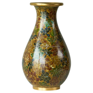 Florero de Metal de estilo europeo para dormitorio, sala de estar, jarrones decorativos para el hogar, jarrón esmaltado bohemio de estilo antiguo, gran oferta - Product Image 1