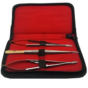 Class I Manual Microsurgery Needle Holder Set Stainless Steel <b>Suturing</b> Instrument <b>Kit</b> for Hospital Medical Use Medical Students - Product Image 6
