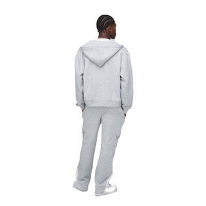 Sweat à capuche noir pour homme orné de strass et pantalon assorti, ensemble de survêtement, vêtements en gros OEM ODM - Product Image 5