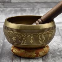 Bol chantant tibétain en aluminium éco-responsable, édition limitée, pieds de Bouddha, haute résonance, pour la méditation et la guérison sonore