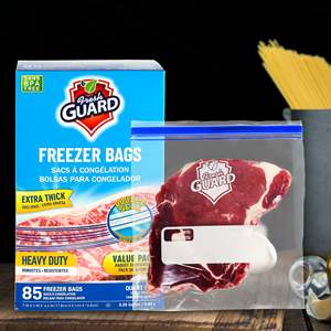 Paquete de 85 Bolsas de Almacenamiento para Refrigerador y Congelador, Resistentes, Tamaño Cuarto de Galón, con Cierres Reutilizables Fáciles de Abrir - Product Image 6