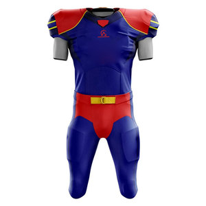 Ensemble d'uniformes de football américain en tissu polyester respirant, coupe confortable pour l'entraînement, les compétitions et les matchs - Product Image 1