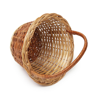 <b>Round</b> Shape Hanging <b>Wicker</b> Rattan Woven Serving <b>Basket</b> Market Usage Fruit Vegetable Purpose Home Kitchen Ware Decoration - Product Image 1