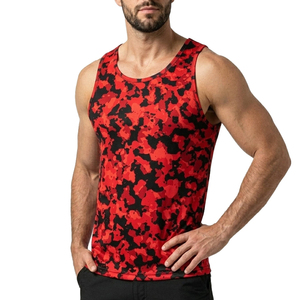 OEM Customizable Print Color Men's Gym Tank <b>Tops</b> Performance Soft Stretchy Wholesale High Quality Athletic Muscle Vest Tank <b>Tops</b> - Product Image 5