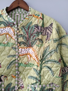 Chaqueta de algodón india, chaqueta de algodón acolchada, chaqueta hecha a mano, chaqueta para mujer, abrigo estilo bohemio - Product Image 6