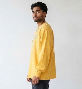 เสื้อยืดแขนยาวผู้ชายไซส์ใหญ่ ผ้าฝ้าย 300 GSM พิมพ์ลาย คอกลม ทรงหลวม ไหล่ตก พิมพ์ลาย เสื้อยืดน้ำหนักมาก - Product Image 3