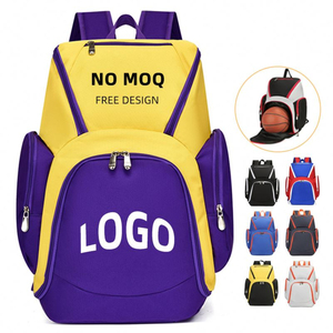 Custom Logo OEM Large Capacity Sports Basketball <b>Backpack</b> Arcuate Shoulder Strap Ball Compartment Wholesale No MOQ Free Design - Product Image 2