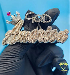 Custom Crown Name Necklace <b>Iced</b> <b>Out</b> Moissanite Diamond Hip Hop Pendant Personalized Bling <b>Chain</b> Luxury Jewelry Gift - Product Image 5
