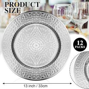 Plato de plástico resistente reutilizable, elegante, para decoración de mesas de banquete - Product Image 3