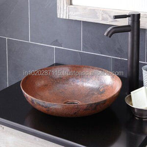 Bassin décoratif en cuivre rustique avec un design antique artisanal pour les maisons haut de gamme, les restaurants et les propriétés traditionnelles - Product Image 6