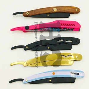 Custom Design Handle Barber <b>Razors</b> Color Full Handle Changeable Blade <b>Razor</b> Salon Stainless Steel Top Private Logo Accept - Product Image 4