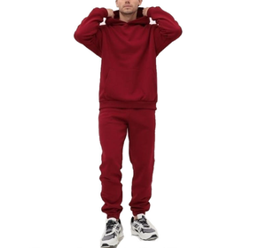 Ensemble de survêtement de luxe personnalisé de haute qualité avec logo, coupe évasée, 400 g/m², comprenant un sweat à capuche zippé et un pantalon de survêtement pour homme - Product Image 2