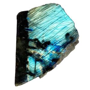 Plaque de labradorite bleue naturelle, tranches brutes, spectrolite polie, pierre de guérison pour le reiki, décoration, vente en gros - Product Image 1