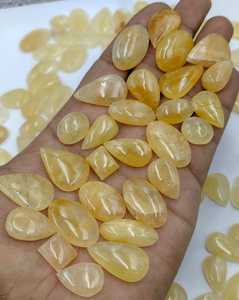 Cabochon de pierre précieuse jaspe jaune naturelle pour la fabrication de bijoux avec coupe en forme de poire |   Fournisseur direct d'usine - Product Image 1