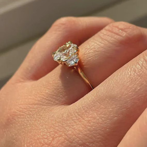 Bague de fiançailles unisexe en diamant taille ovale, luxe, 5 carats, diamant de laboratoire certifié IGI, alliance éternité en vermeil 14 carats - Product Image 6