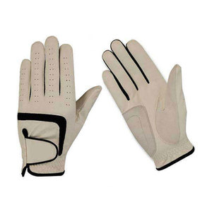 Gants de golf en cuir Cabretta de qualité supérieure, best-sellers, respirants, doux, confortables, design personnalisé, fermeture de poignet réglable, antidérapants - Product Image 1
