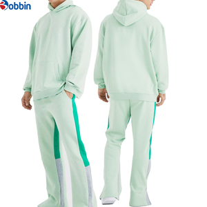 Nuevo Conjunto Deportivo para Hombre, Color Verde Claro, Sudadera con Capucha, Pantalones Largos, Color Sólido, Corte Holgado Informal y Transpirable - Product Image 4