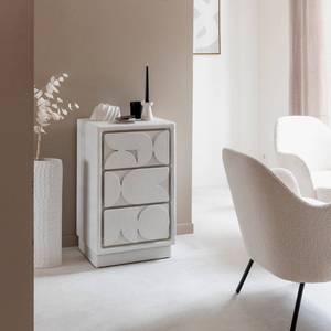 Commode 3 tiroirs Vandana Ultra Stellar en bois effet béton blanc par Danaé - Product Image 1