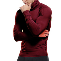 Camiseta de Compresión de Alta Calidad en Spandex/Poliéster para Hombre, Personalizable OEM, Manga Larga, UPF 50+, Transpirable, Ecológica, de Secado Rápido