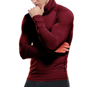 High Quality Spandex/Polyester <b>Compression</b> <b>Shirt</b> for Men OEM Customizable Long Sleeve UPF 50+ Breathable & Eco-Friendly - Product Image 5