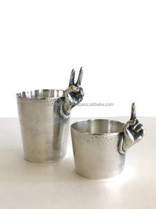 Refroidisseur de bouteille de vin en métal personnalisé en gros refroidisseur de seau à glace avec logo personnalisé pour Restaurant Bar - Product Image 2