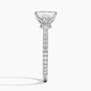 BOJ <b>Ring</b> 080 <b>Emerald</b> Cut 925 <b>Silver</b> Halo Prong Stone Solitaire Diamond <b>Ring</b> 2ct D Color VVS1 Moissanite GRA Certified Low Price - Product Image 3