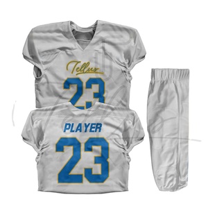 Ensemble d'uniformes de football américain pour enfants de haute qualité à bas prix, respirant, taille plus, 100% polyester, vêtements de sport à séchage rapide - Product Image 1
