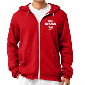 Sudadera con capucha Bella Canvas 3739 Retail Fit 100% algodón, forro polar de esponja para invierno, con cremallera completa, premium, lisa, unisex, para uso diario. - Product Image 1