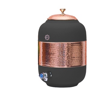 Dispensador de Agua Tradicional de Cobre Puro con Grifo, Acabado Martillado, Contenedor de Almacenamiento, Olla Ayurvédica para la Salud, para Uso en el Hogar y Hoteles - Product Image 3