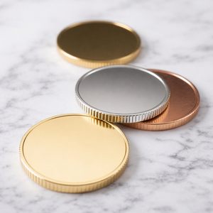 Monedas de Latón Forjado Premium Personalizadas con Temática de Letras, Recuerdos de Amor/Moda/Folk Art, Regalos, Técnica de Estampado, Troquelado - Product Image 5