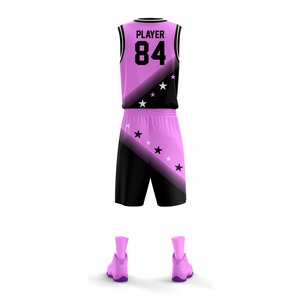 Maillots de basketball personnalisés 2026 à carreaux imprimés par sublimation, vente en gros, pour équipes, avec coutures - Product Image 3
