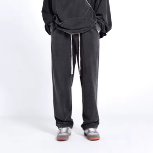 Pro Quality Straight Casual <b>Canvas</b> Baggy Sweatpants with Custom Design Breathable & Comfortable - Product Image 1