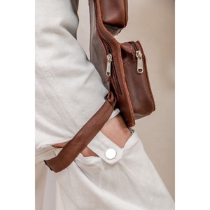 Riñonera de cuero genuino LW para hombre y mujer, riñonera de estilo vaquero occidental con cierre de botones, riñonera del mismo estilo Lulu, riñonera en todas partes - Product Image 4