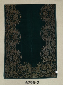 VELVET 4 SIDE FLORAL SWASROSVKI WORK BORDER <b>SHAWLS</b> OR <b>SCARF</b> - Product Image 4