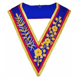 Colliers d'officier maçonniques 3D brodés personnalisés de haute qualité, couleur marron, pour Maître Maçon, Rang Provincial, en promotion - Product Image 5