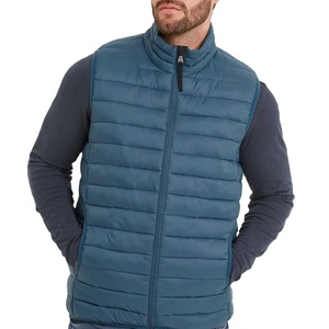 New Design Fashion Winter Custom Puffy Winter Body Warmer Stand Collar Cotton <b>Men</b> Vest Sleeveless Puffer <b>Jackets</b> - Product Image 1