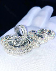 Luxury Moissanite Letter Name <b>Pendant</b> 925 <b>Silver</b> Cursive Letter Theme Charms Custom <b>Initial</b> Letter Hip Hop <b>Pendant</b> For Gifts - Product Image 5