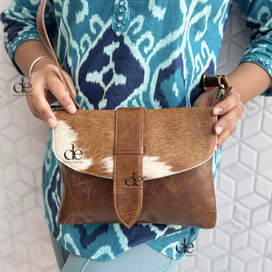 Bolso de piel de vaca de estilo único, bandolera, bandolera elegante, superventas, bandolera occidental para mujer - Product Image 1