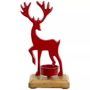 <b>Red</b> Deer Tea Light Holder Christmas Home Decoration <b>Candle</b> Stand - Product Image 2