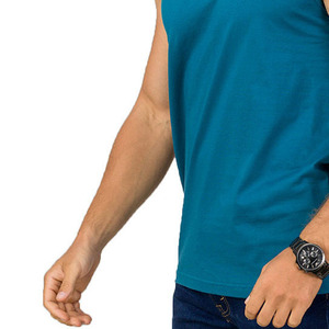 Camiseta sin mangas para hombre más vendida Logotipo profesional impreso Tejido de punto de calidad fina Estilo informal Precio con logotipo personalizable - Product Image 5
