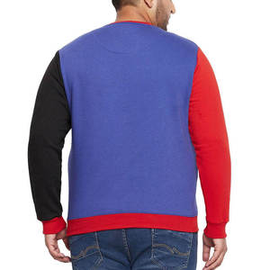 Men's Color Blocking Patchwork Pullover <b>Sweatshirt</b> <b>Crew</b> <b>Neck</b> Raglan Sleeve Casual Knitted Regular Fit Blue Red <b>Black</b> - Product Image 6