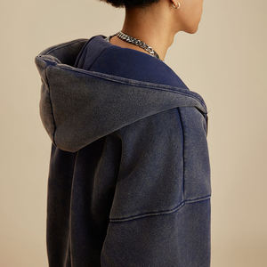 Pull à capuche décontracté pour homme, best-seller, en maille gaufrée unie, fonctionnel, pour le printemps - Product Image 5