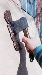 Poignée de porte en fer forgé peinte résistante à la rouille, en forme de marteau, style traditionnel, facile à installer - Product Image 6