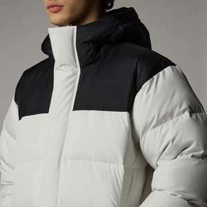 <b>Men's</b> <b>Long</b> Black and White Down <b>Coat</b> Warm Hood Trench <b>Coat</b> - Product Image 6