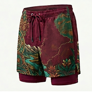 Pantalones cortos de secado rápido para hombre, pantalones cortos de verano con cintura elástica y cordón, transpirables y ligeros - Product Image 6