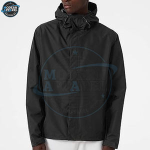 เสื้อกันฝนผู้ชายสไตล์เท่ห์สุดฮิต ผลิตตามสั่ง คอตั้ง ผ้าแคนวาส ปักโลโก้ด้านหน้า สำหรับฤดูหนาว ผลิตในประเทศปากีสถาน - Product Image 3